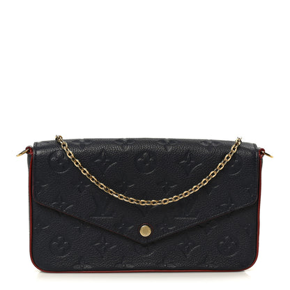 Louis Vuitton Empreinte Pochette Felicie Chain Wallet Marine Rouge 1 of 15