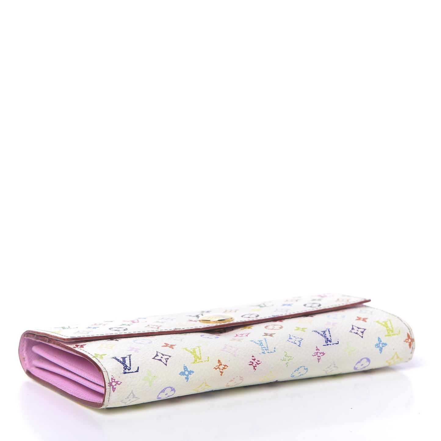 Monogram Multicolor Sarah Wallet White Litchi