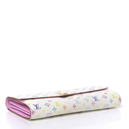 Louis Vuitton Monogram Multicolor Sarah Wallet White Litchi 4 of 15
