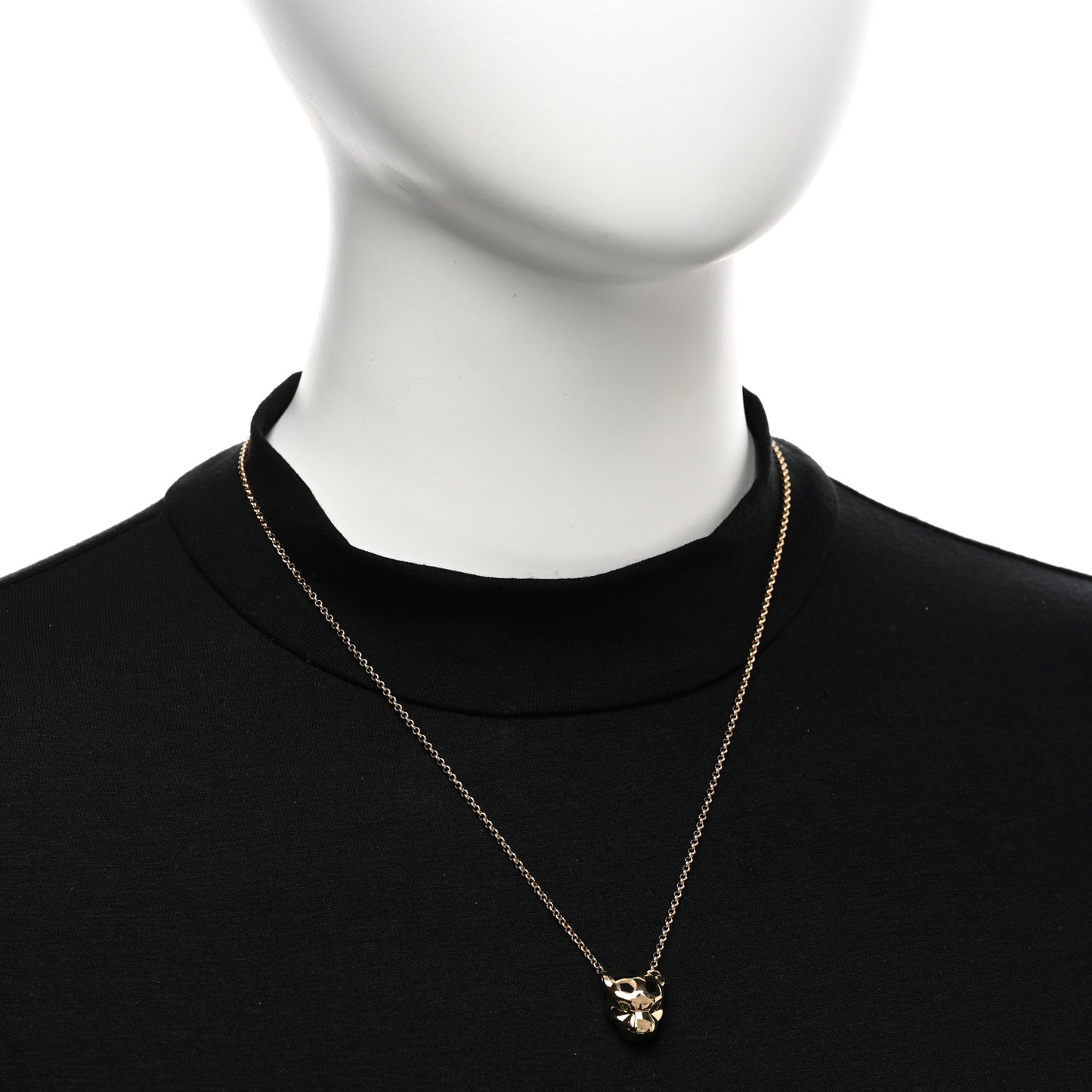 18K Yellow Gold Tsavorite Onyx Panthere De Cartier Pendant Necklace