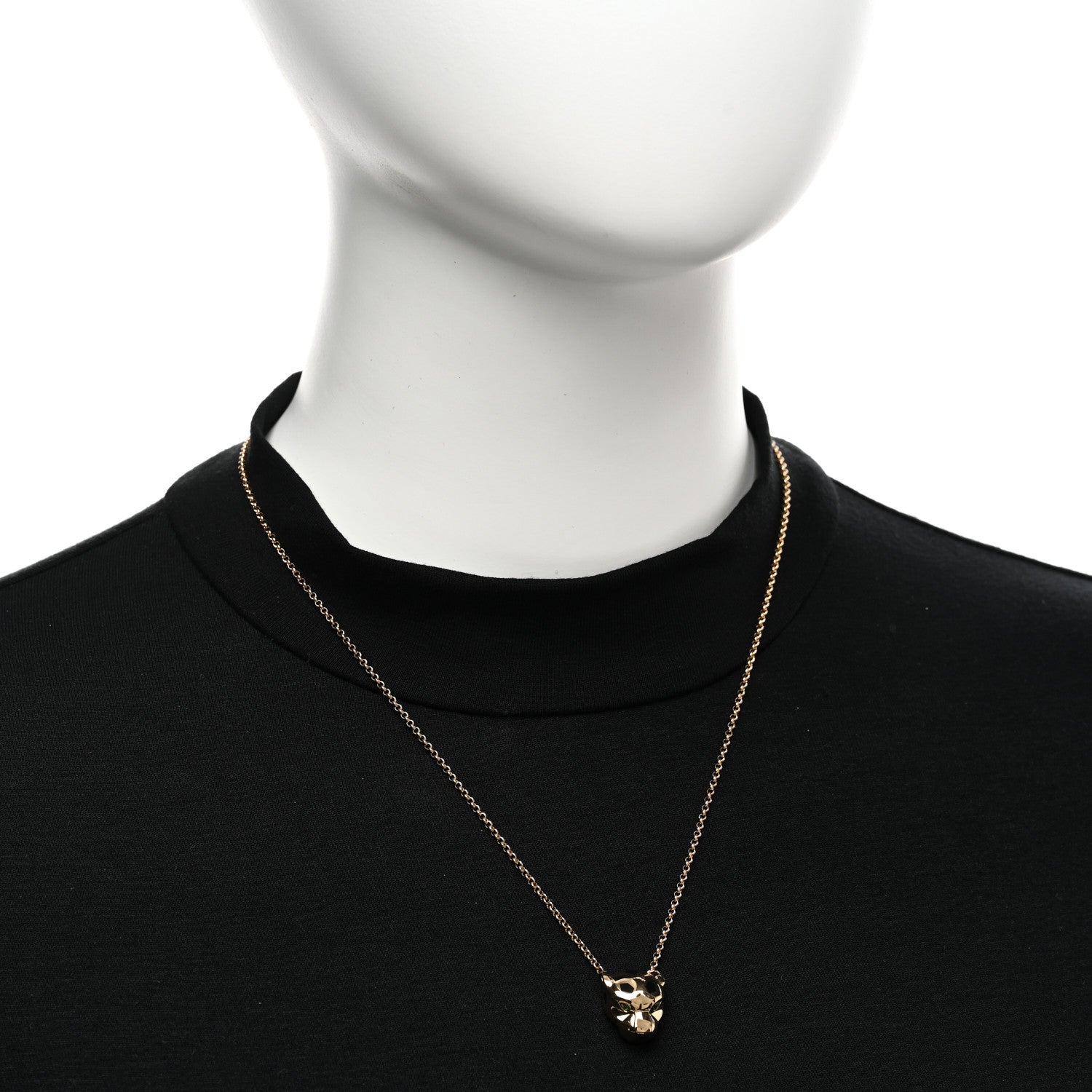 Cartier 18K Yellow Gold Tsavorite Onyx Panthere De Cartier Pendant Necklace 2 of 5