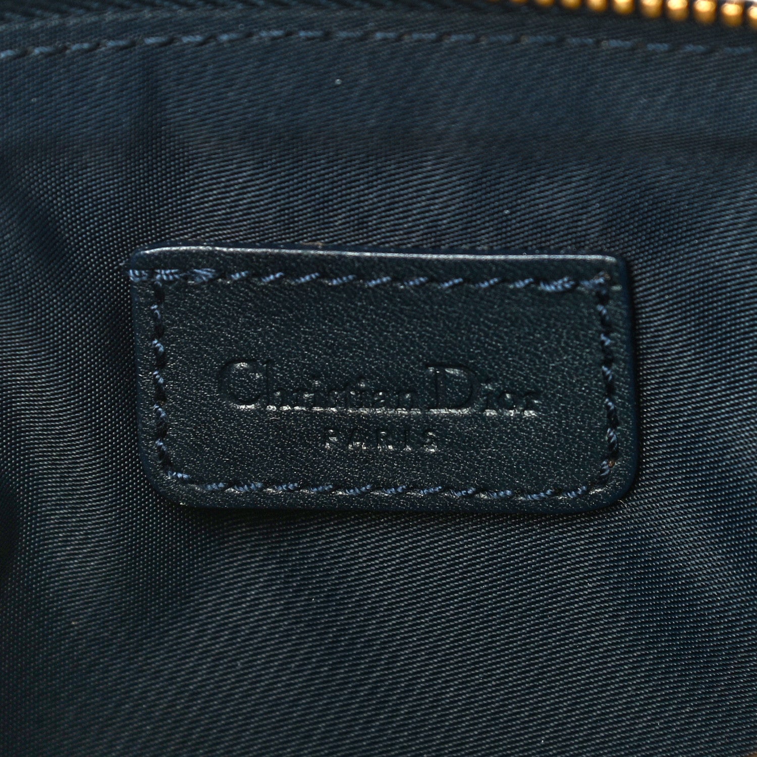 Christian Dior Monogram Mini Saddle Pochette Navy 7 of 11