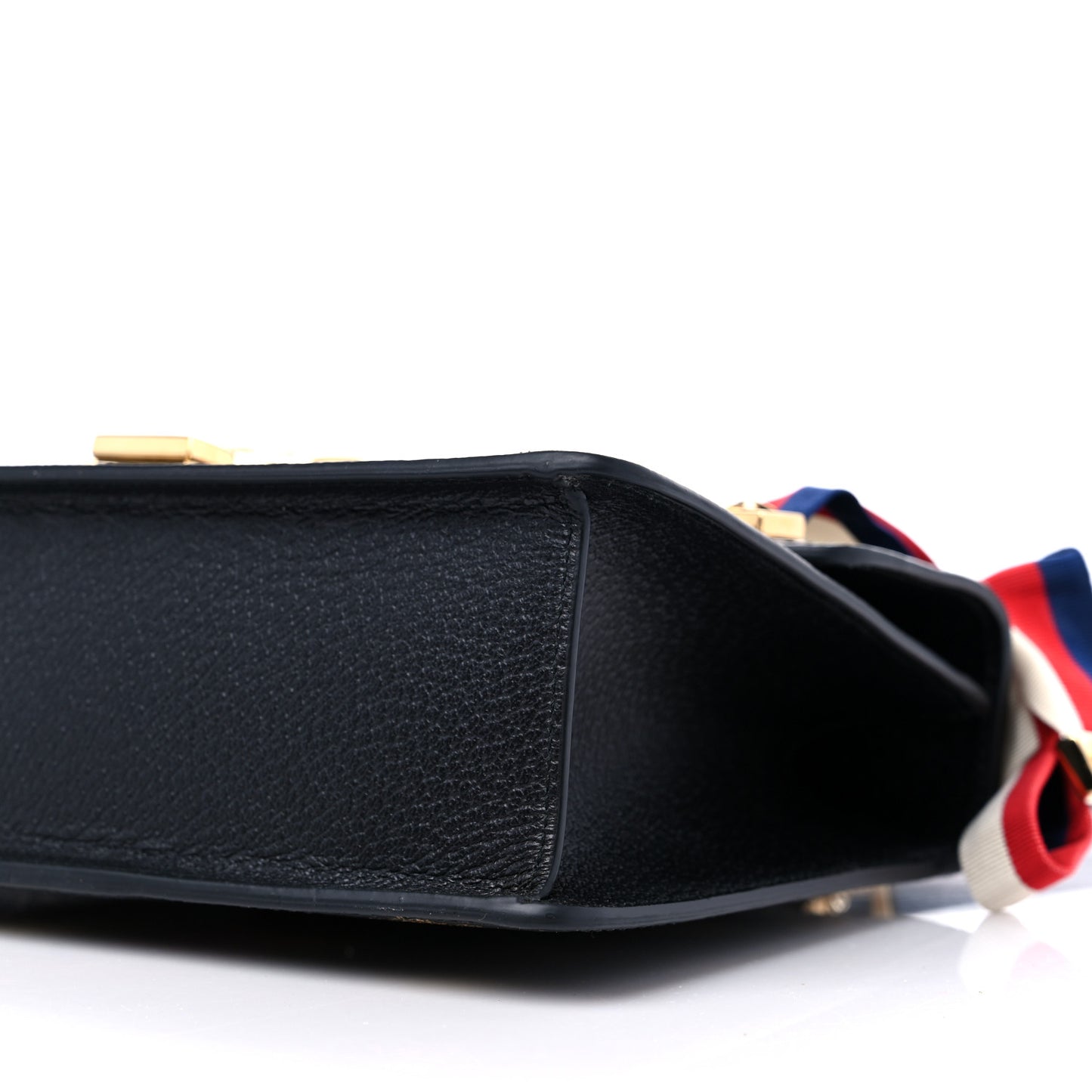 Textured Calfskin Bee Star Print Small Sylvie Shoulder Bag Black