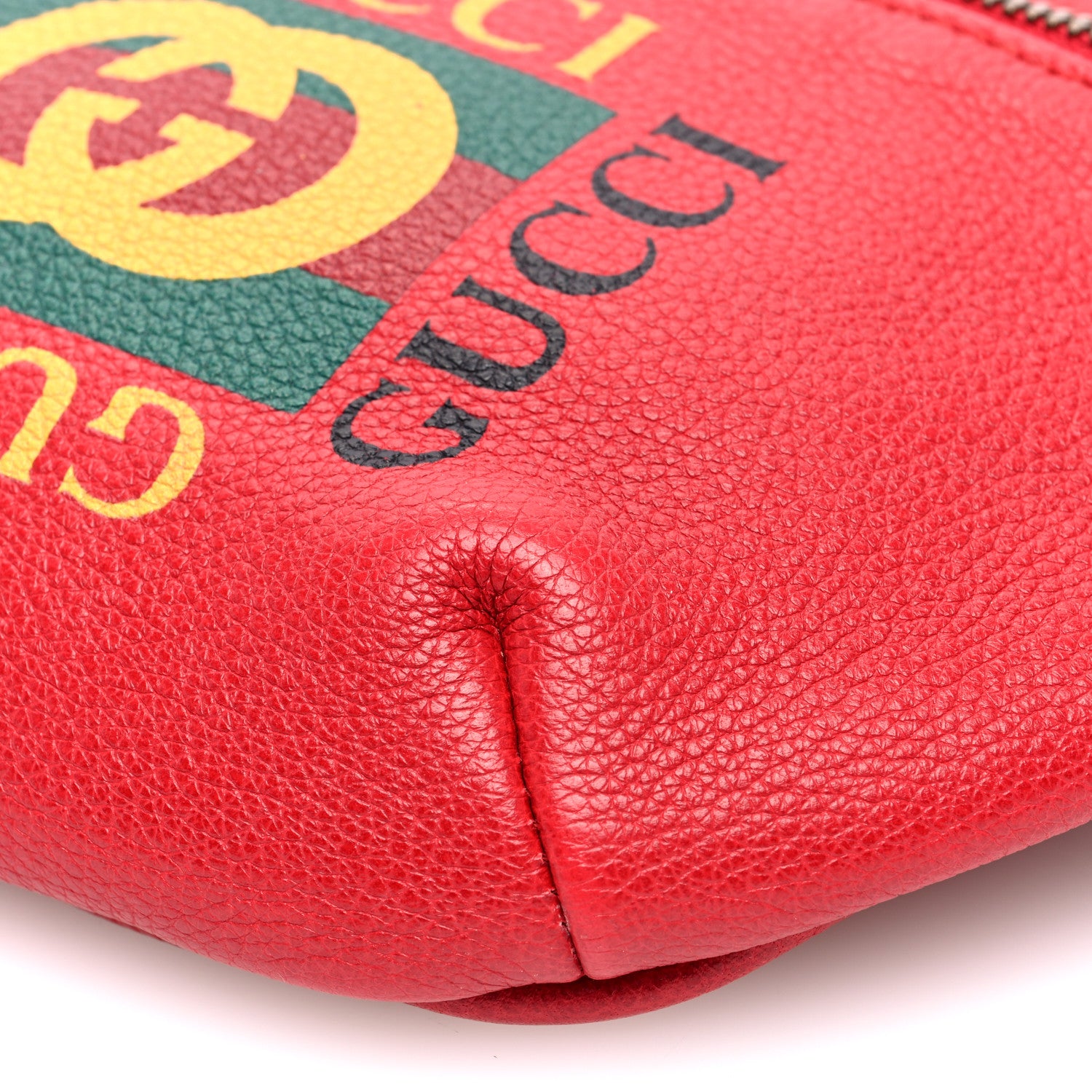 Gucci Grained Calfskin Small Logo Belt Bag Hibiscus Red 10 of 10