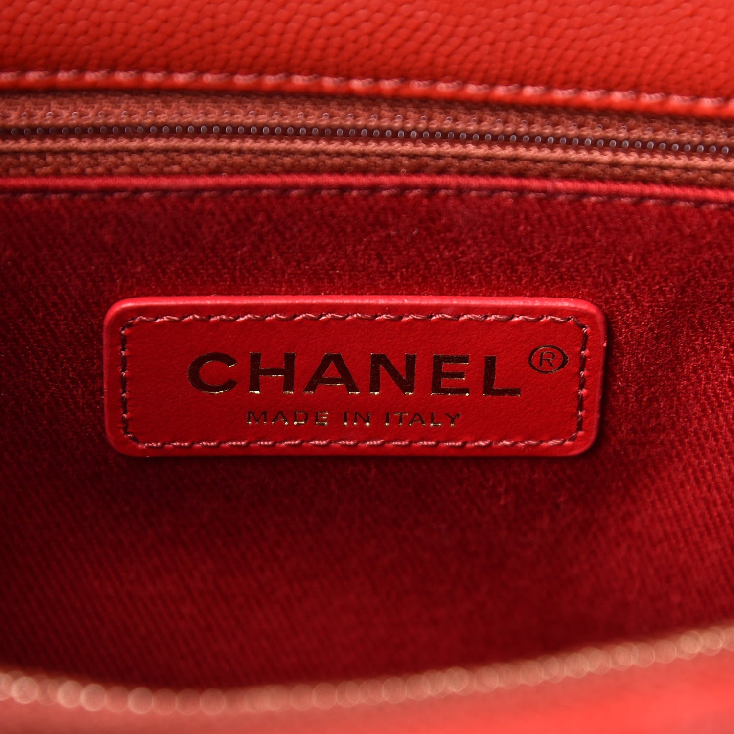 Chanel Caviar Lizard Quilted Small Coco Handle Flap Red 7 of 11