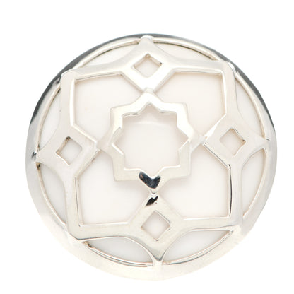 Tiffany Sterling Silver White Chalcedony Paloma Picasso Zellige Medallion Ring 50 5.25 1 of 6