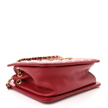 Chanel Calfskin Quilted CC Small Once Upon A Time Tote Red 4 of 10