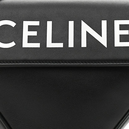 Celine Smooth Calfskin Triangle Crossbody Bag Black 9 of 11