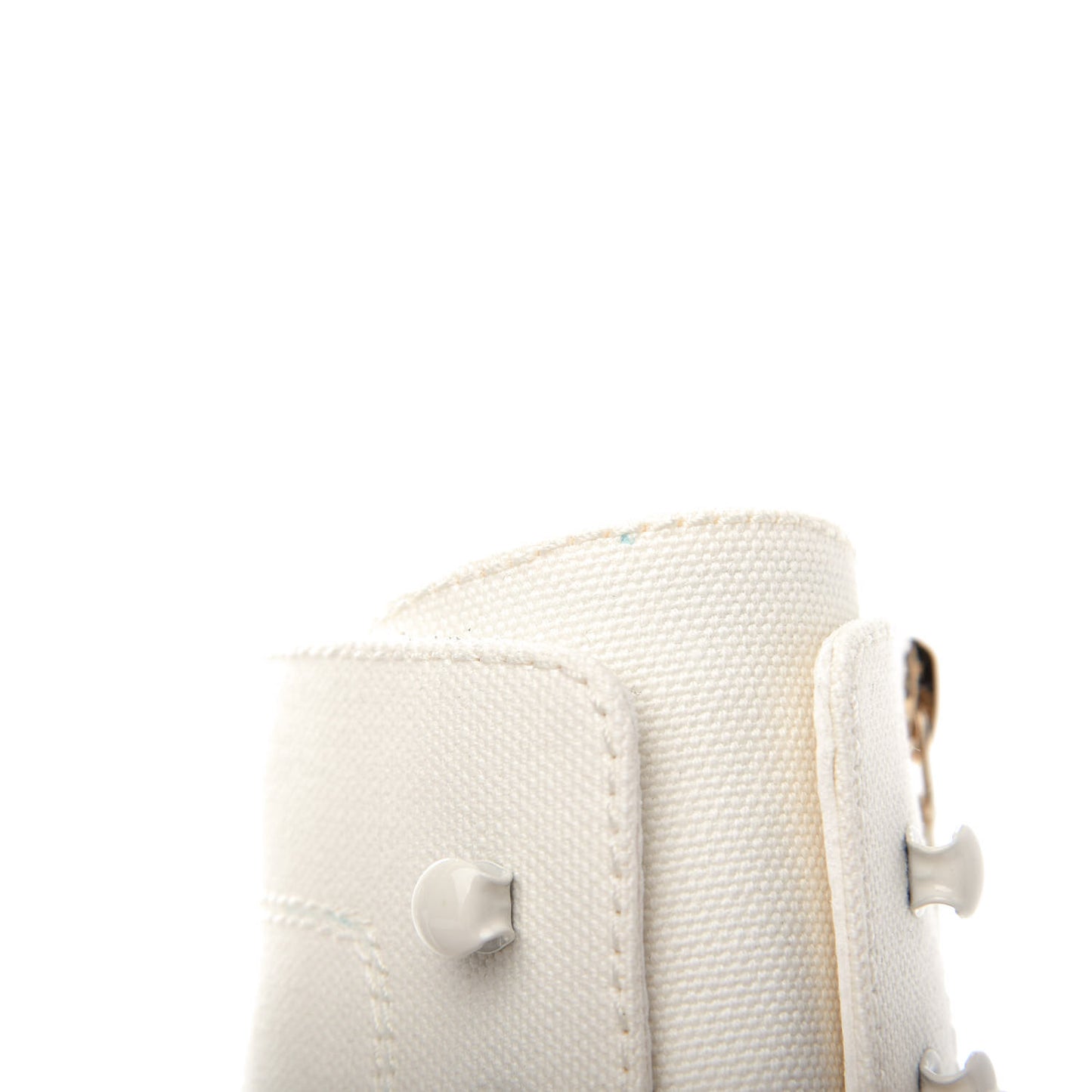 Fabric CC Lace Up Boots 37.5 White