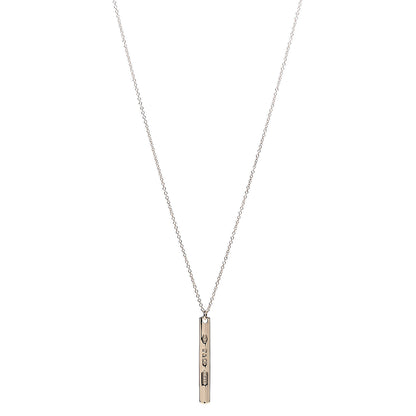 Tiffany 18K Yellow Gold 1837 Bar Pendant Necklace 1 of 8