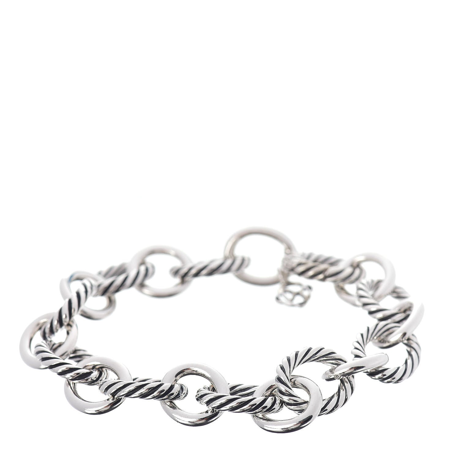 David Yurman Sterling Silver 12mm Large Oval Link Bracelet 1 of 4