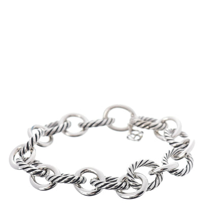 David Yurman Sterling Silver 12mm Large Oval Link Bracelet 1 of 4