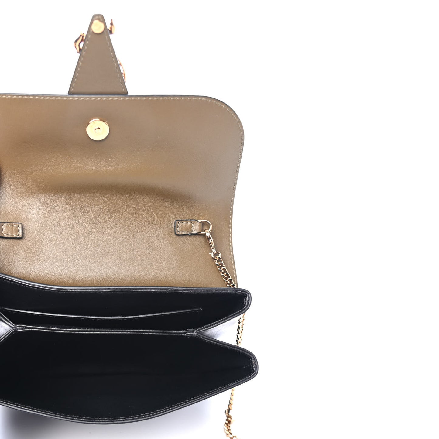 Vitello Virtus Chain Clutch Black Khaki