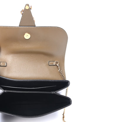 Versace Vitello Virtus Chain Clutch Black Khaki 4 of 4