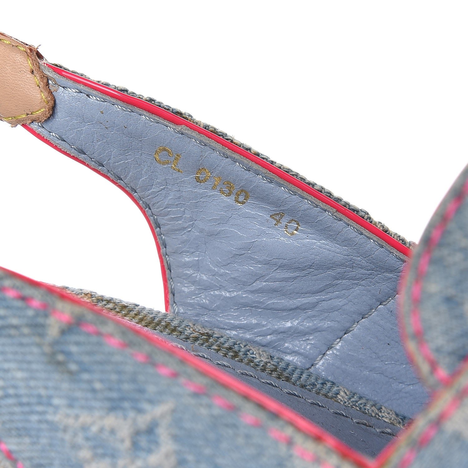 Louis Vuitton Denim Monogram Espadrille Wedge Sandals 40 Blue 13 of 13