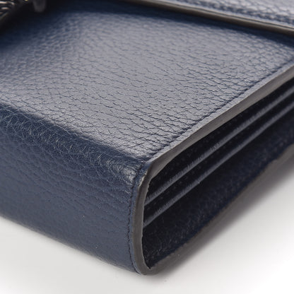 Gucci Dollar Calfskin Crystal Mini Dionysus Chain Wallet Blue Agata Black Diamond 9 of 9