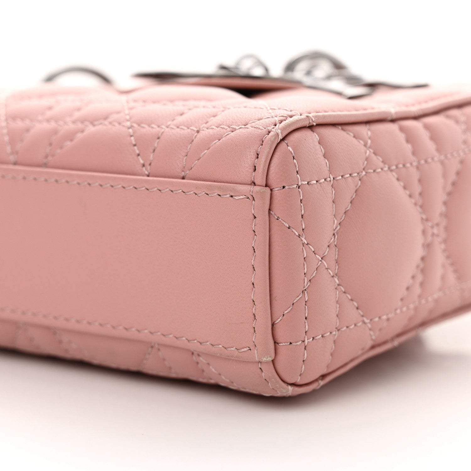 Christian Dior Lambskin Cannage Medium Lady D-Joy Old Rose 10 of 12