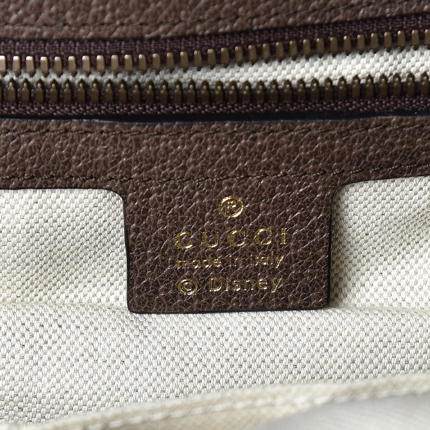 Gucci X DISNEY GG Supreme Monogram Web Three Little Pigs Ophidia Dome Backpack Beige New Acero 6 of 10