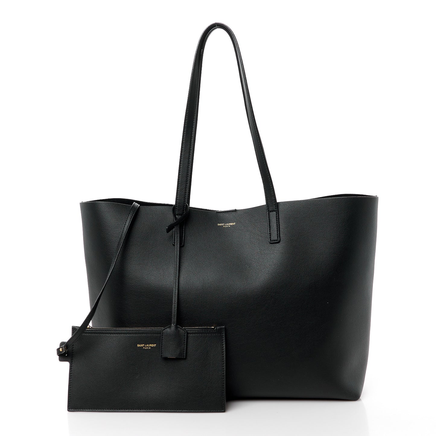 Calfskin Large Shopping Tote Black