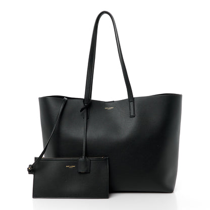 Saint Laurent Calfskin Large Shopping Tote Black 3 of 13