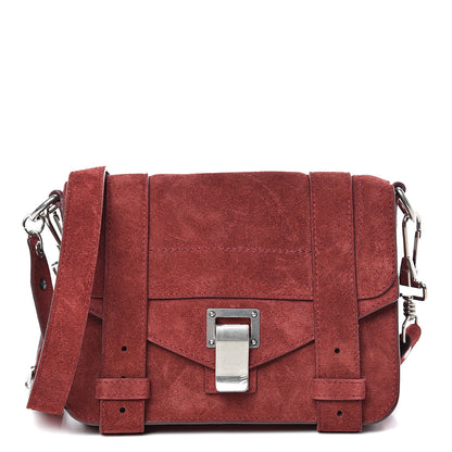 Proenza Schouler Suede PS1 Mini Pouch Messenger Bag Midnight Plum 1 of 13