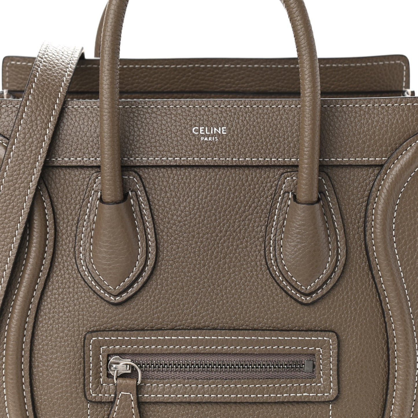 Drummed Calfskin Nano Luggage Souris