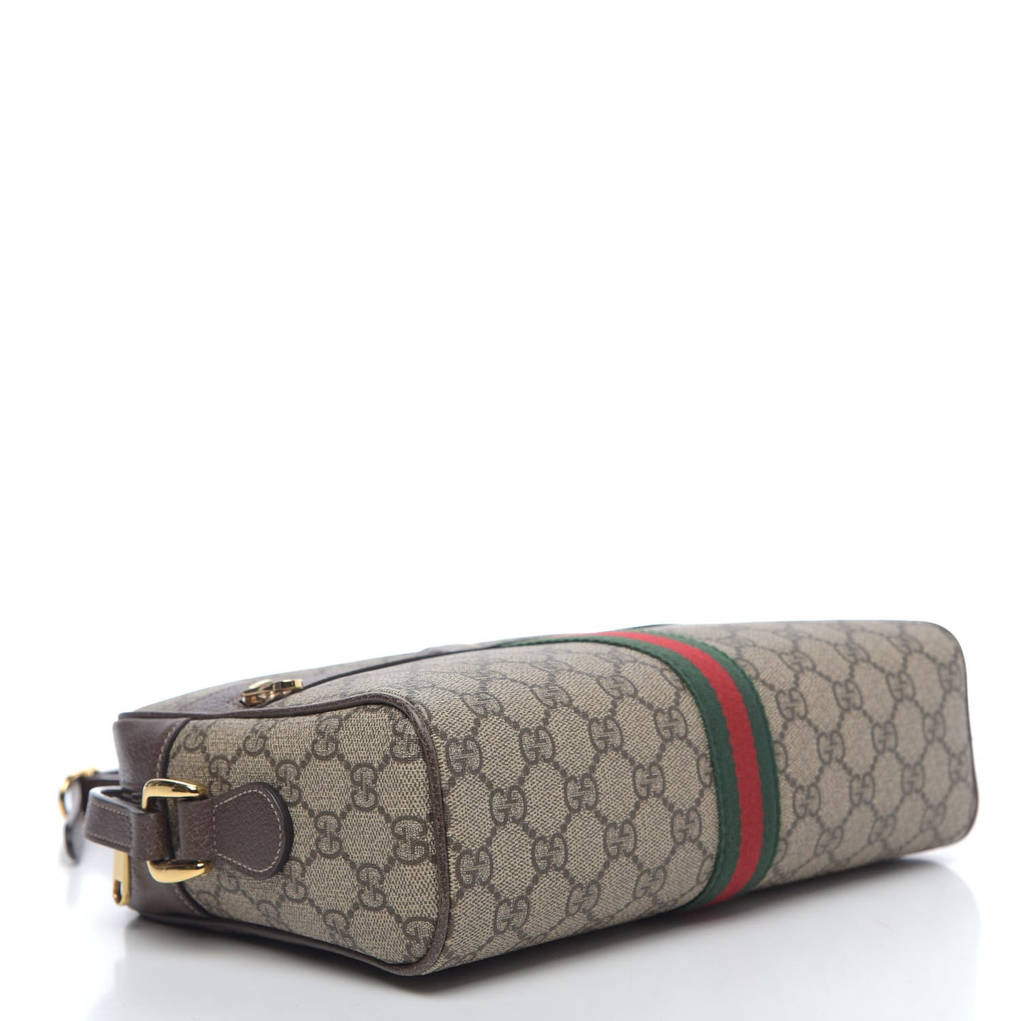 GG Supreme Monogram Web Small Ophidia Shoulder Bag Brown