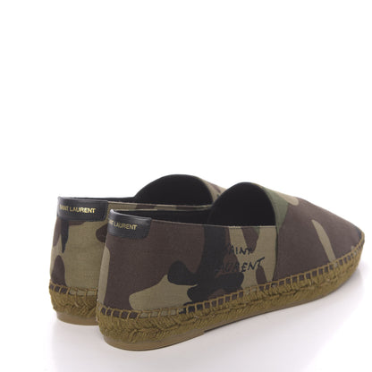 Saint Laurent Canvas Camouflage Espadrilles 40 Kaki Black 4 of 10