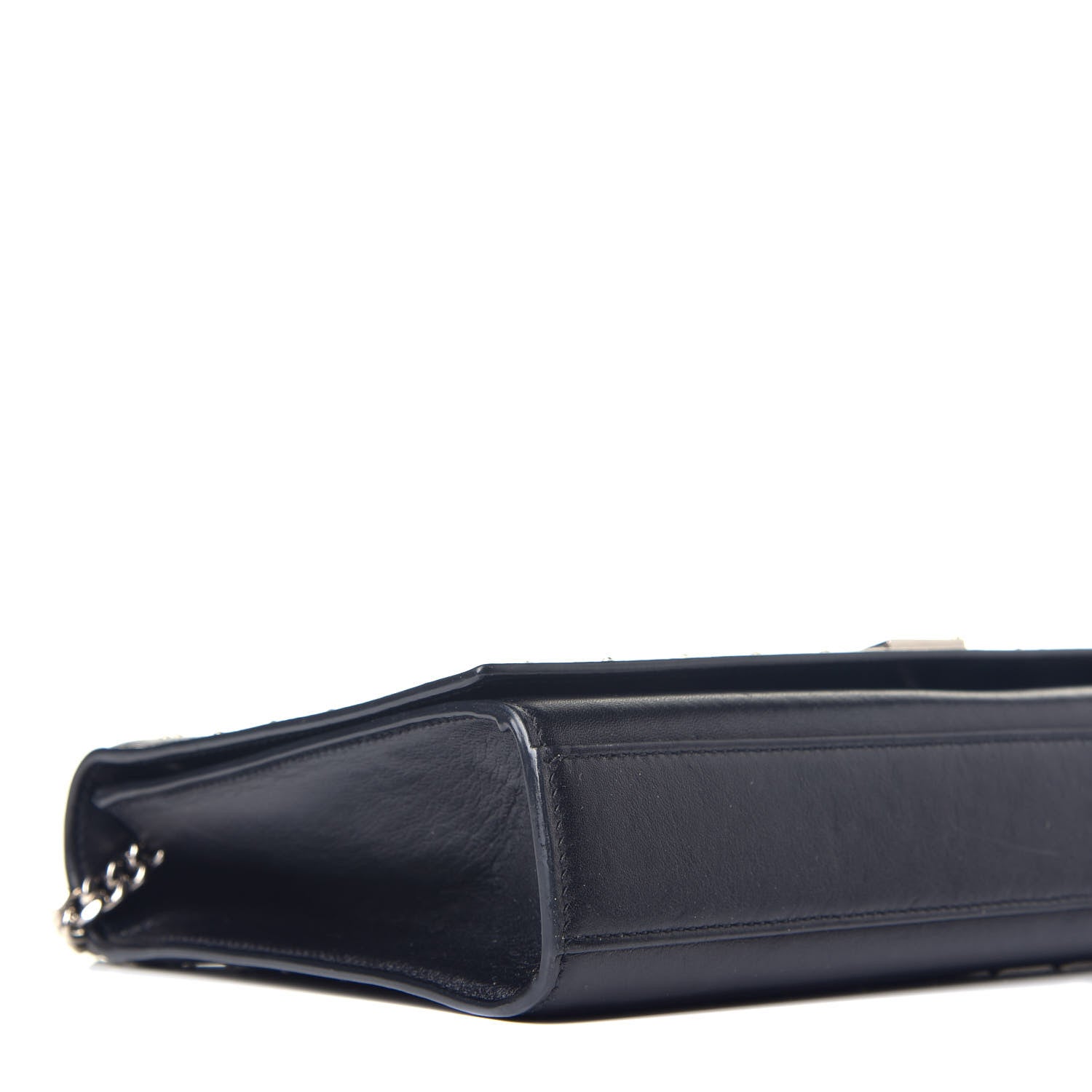 Saint Laurent Calfskin Studded Medium Monogram Satchel Black 7 of 10