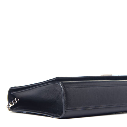 Saint Laurent Calfskin Studded Medium Monogram Satchel Black 7 of 10