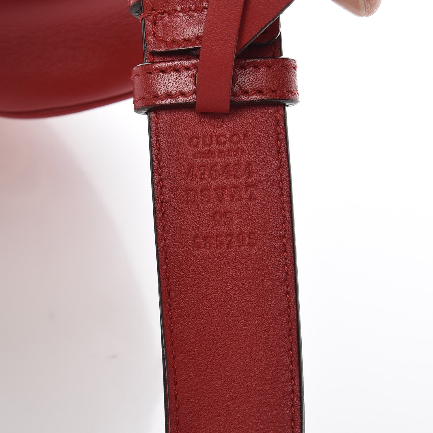 Gucci Calfskin Matelasse GG Marmont Belt Bag 95 38 Hibiscus Red 9 of 9