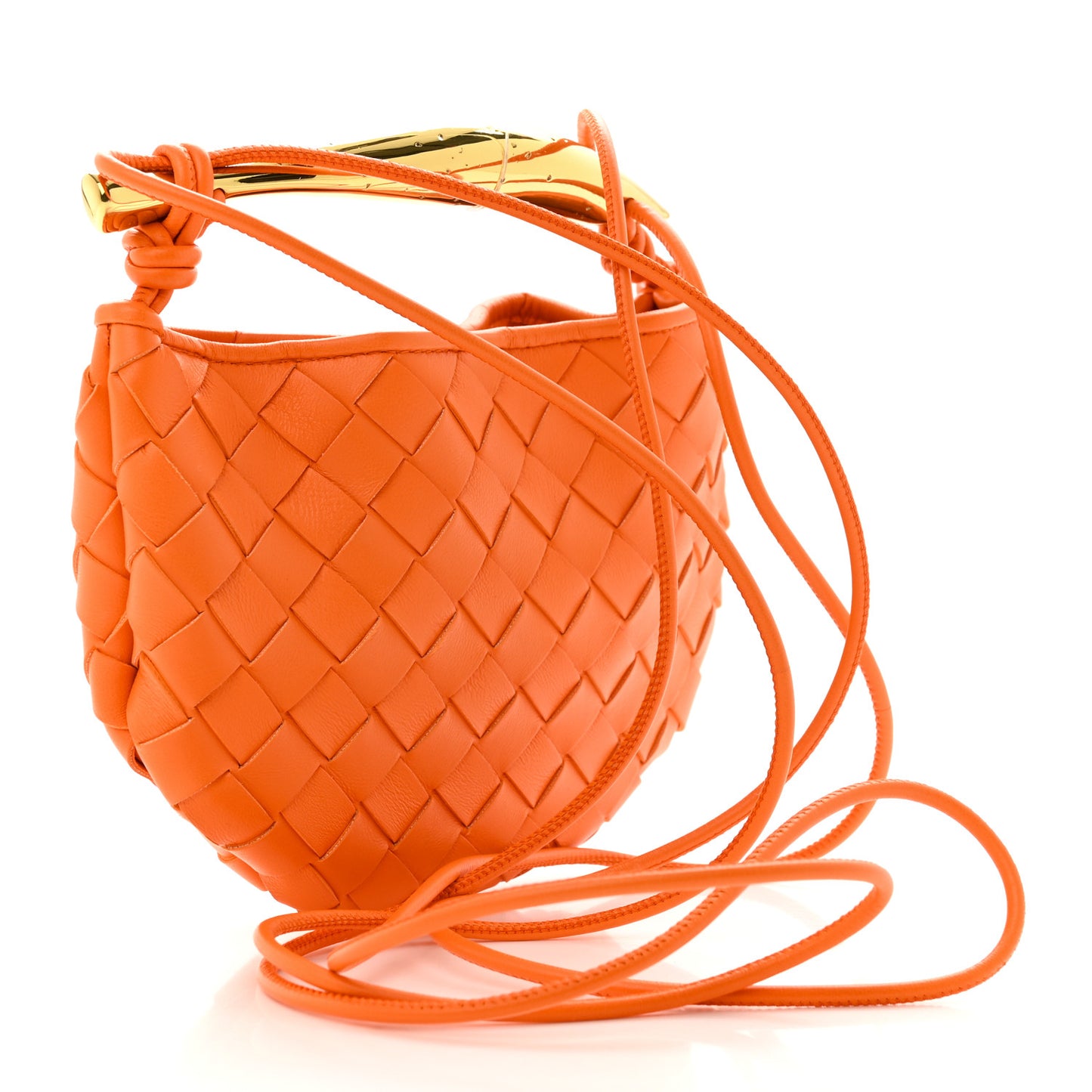 Nappa Intrecciato Mini Sardine Bag Papaya