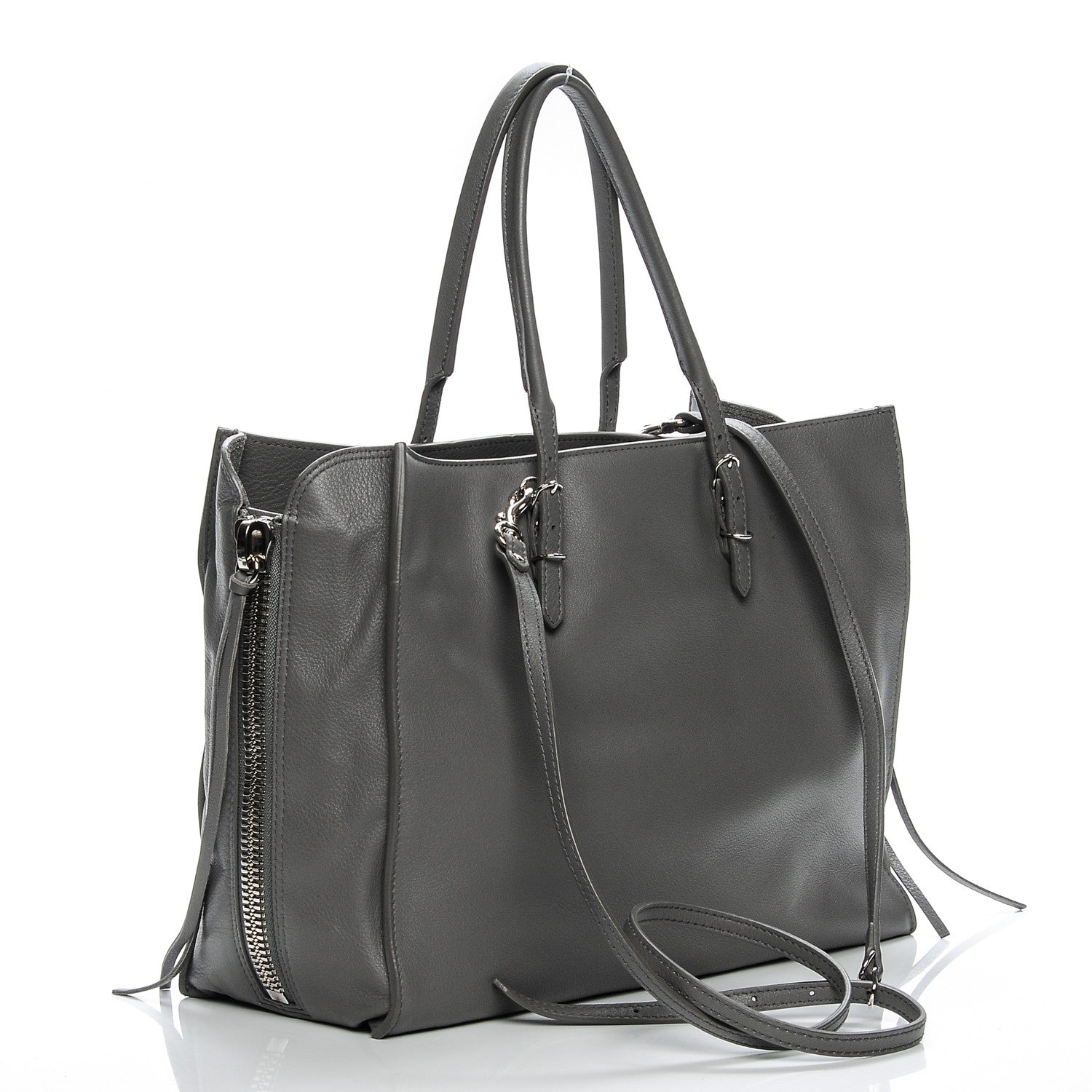 Balenciaga Veau Papier B4 Zip Around Tote Gris Acier 3 of 7