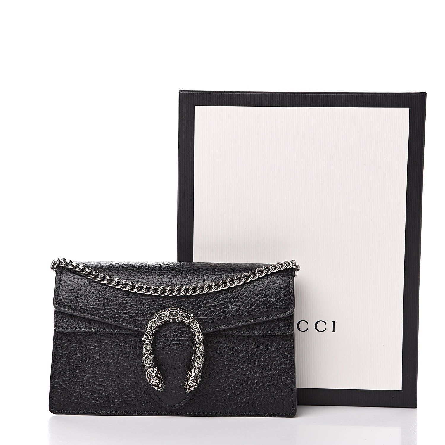 Gucci Calfskin Super Mini Dionysus Shoulder Bag Black 11 of 11