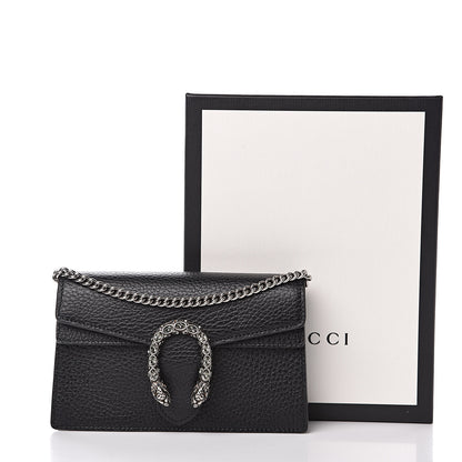 Gucci Calfskin Super Mini Dionysus Shoulder Bag Black 11 of 11