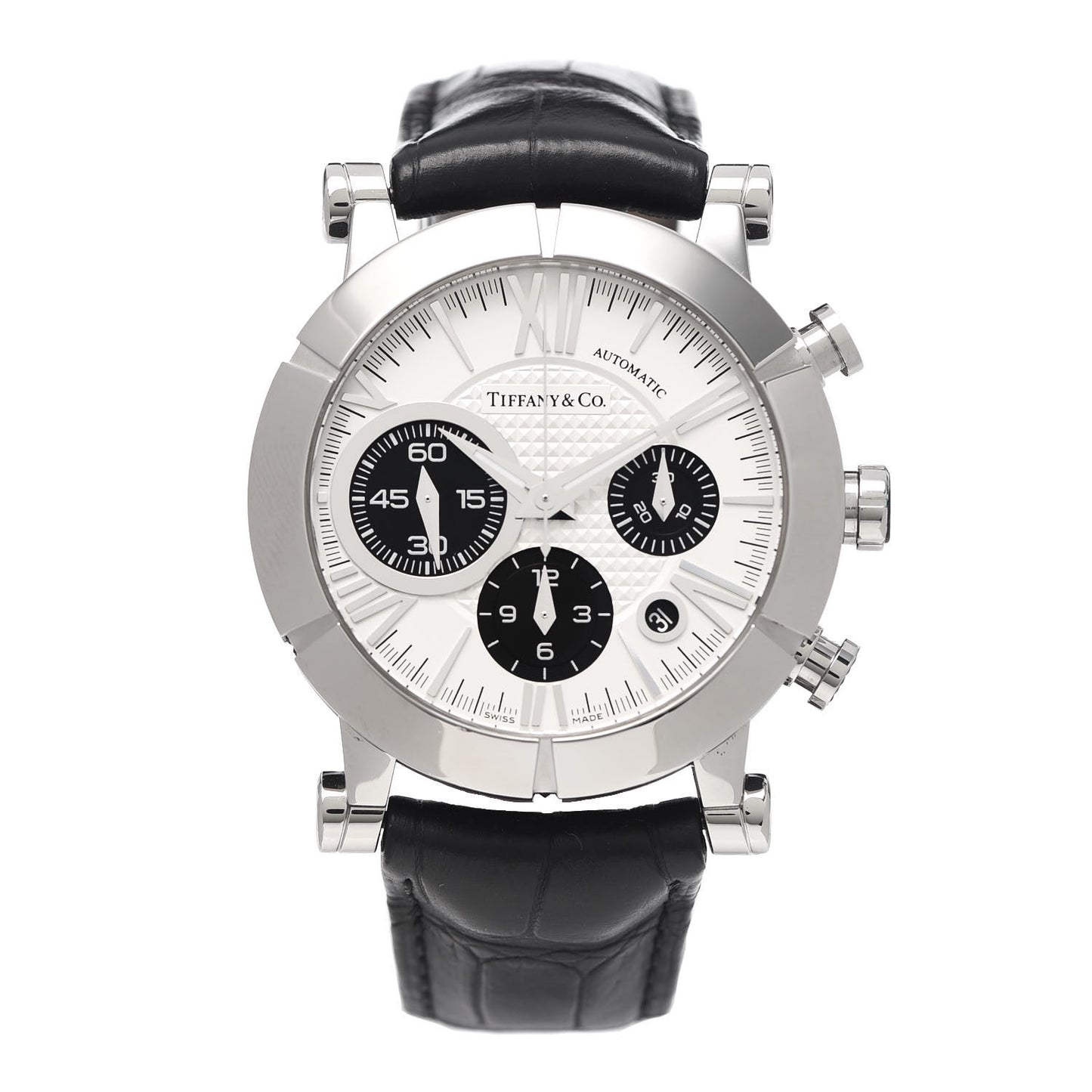 Stainless Steel Alligator 42mm Atlas Chronograph Automatic Watch