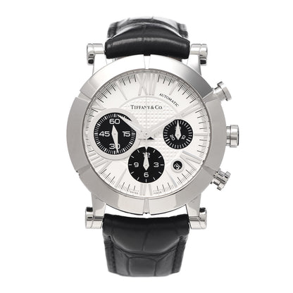 Tiffany Stainless Steel Alligator 42mm Atlas Chronograph Automatic Watch 1 of 8