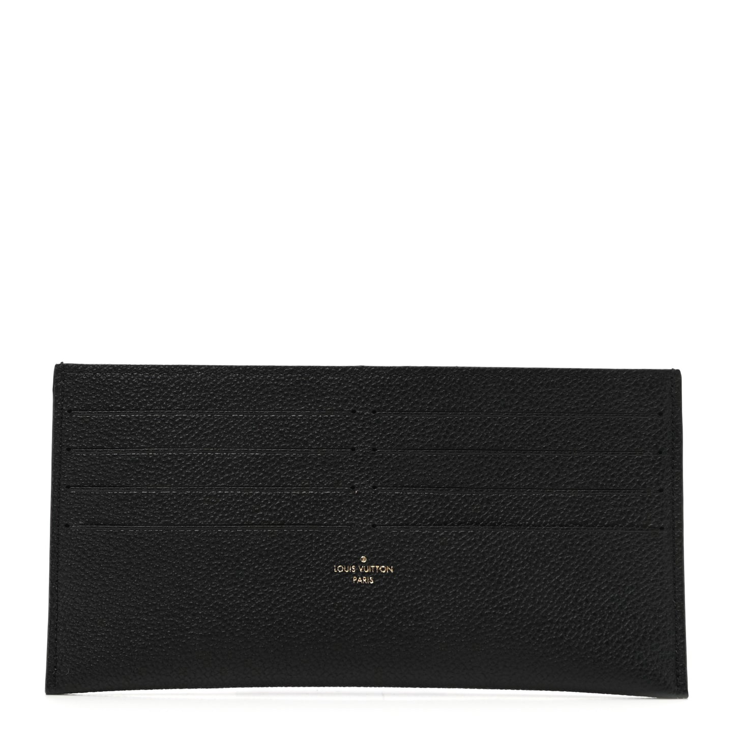 Calfskin Felicie Chain Wallet Card Holder Insert Black