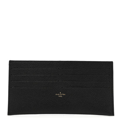 Louis Vuitton Calfskin Felicie Chain Wallet Card Holder Insert Black 1 of 6