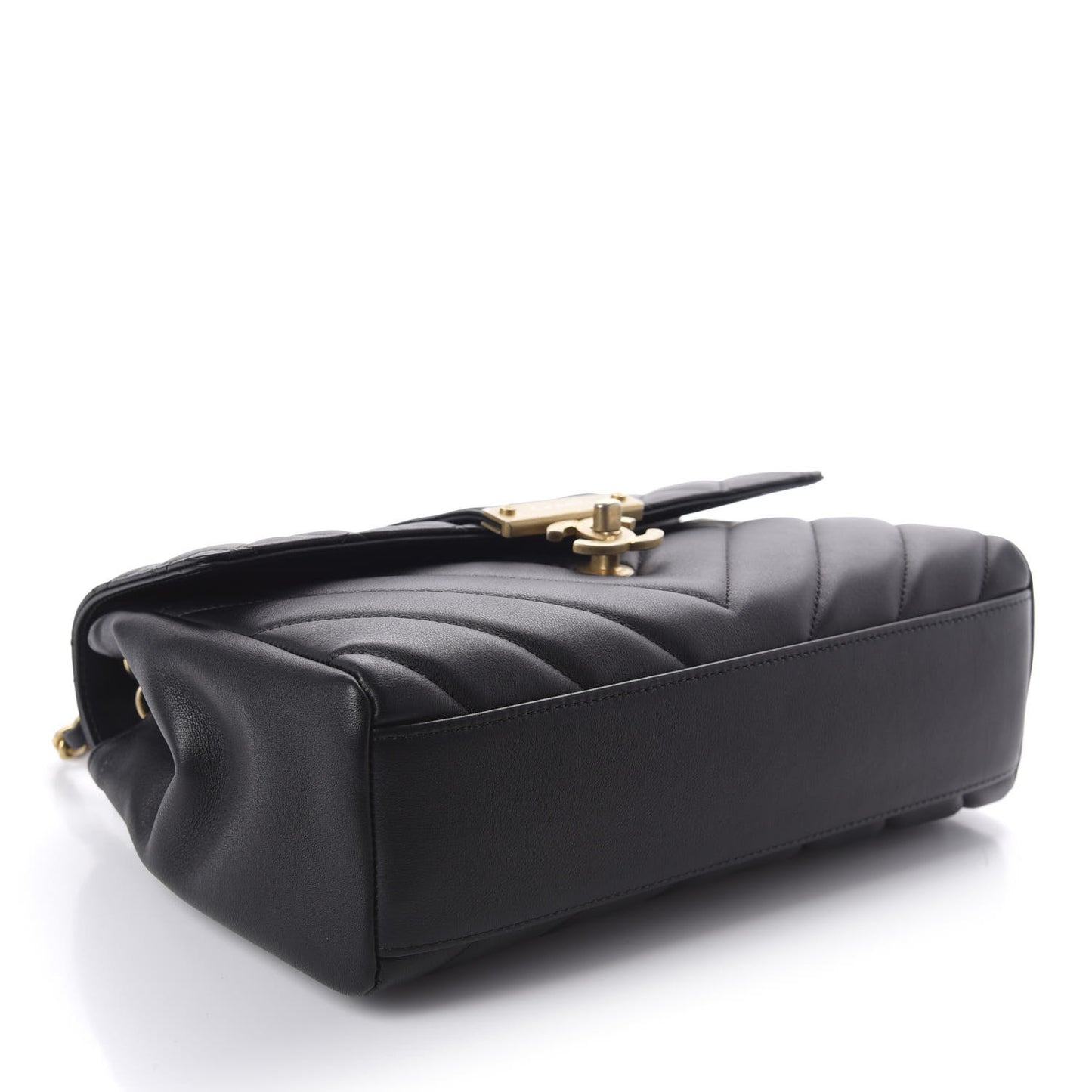 Calfskin Quilted Chevron In The City Bag Black
