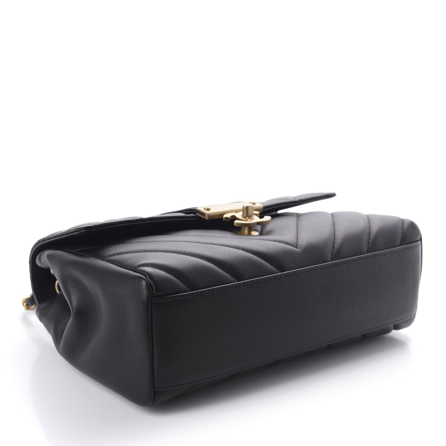 Chanel Calfskin Quilted Chevron In The City Bag Black 5 of 12