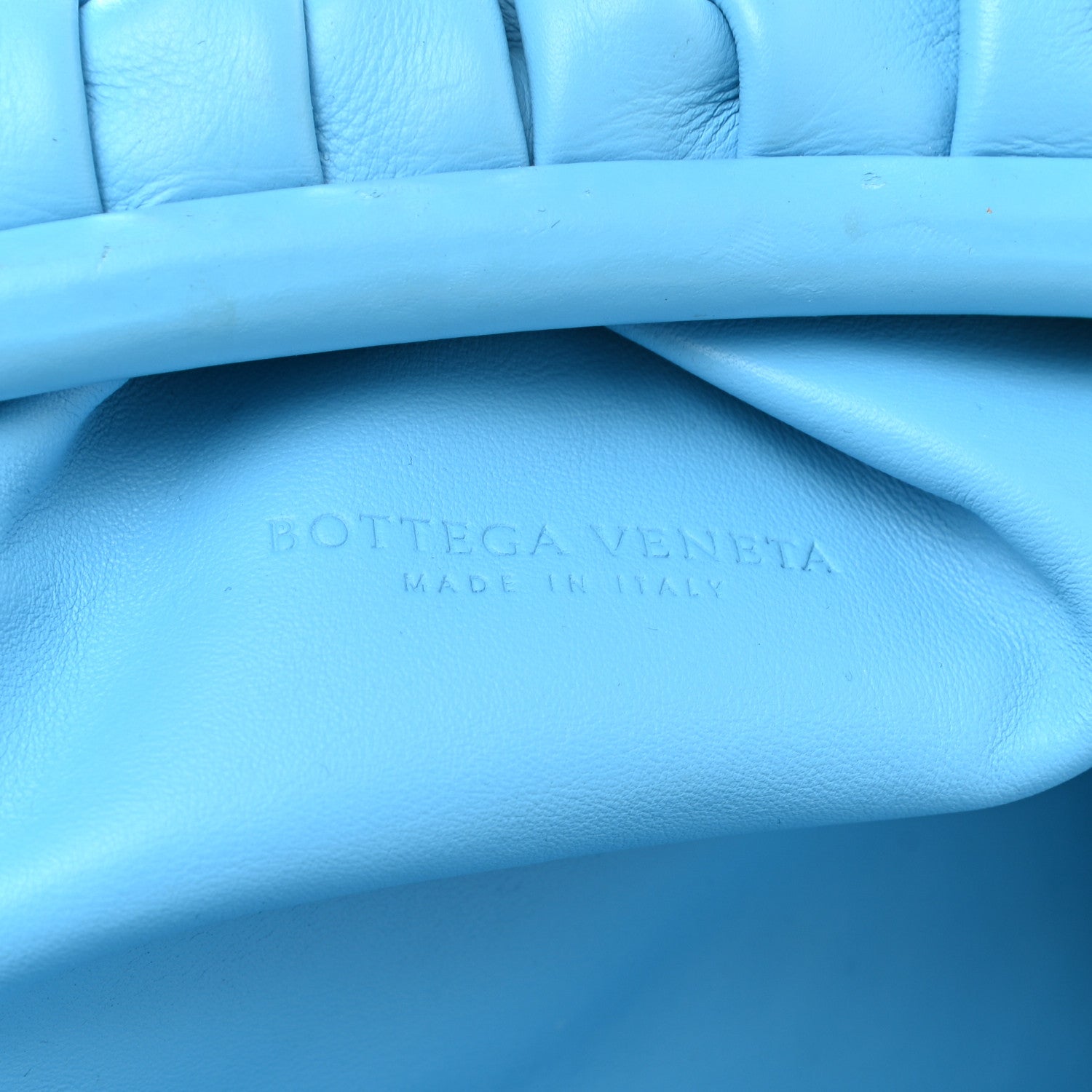 Bottega Veneta Smooth Butter Calf The Pouch Oversized Clutch Sky Blue 6 of 10