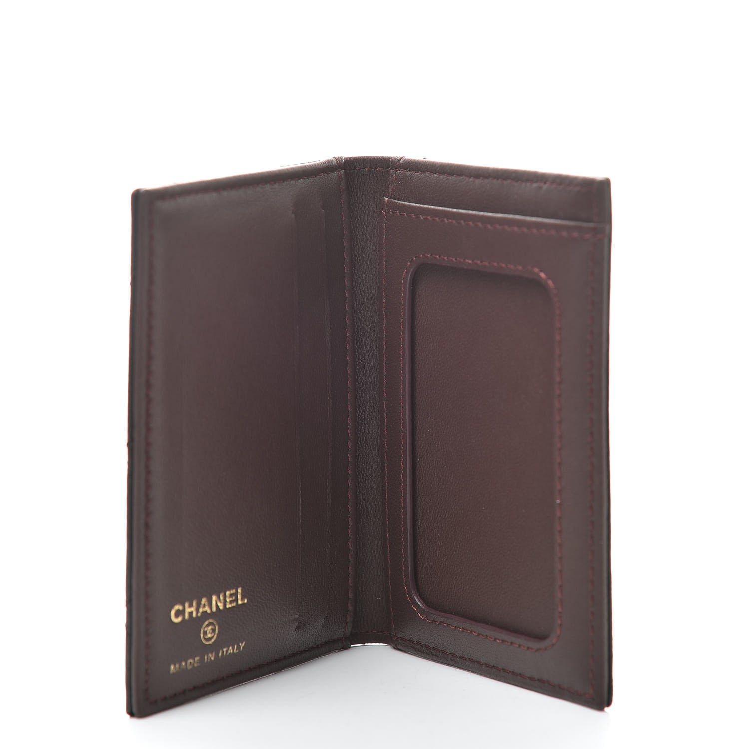 Chanel Lambskin Quilted Card Holder Wallet Black 5 of 8
