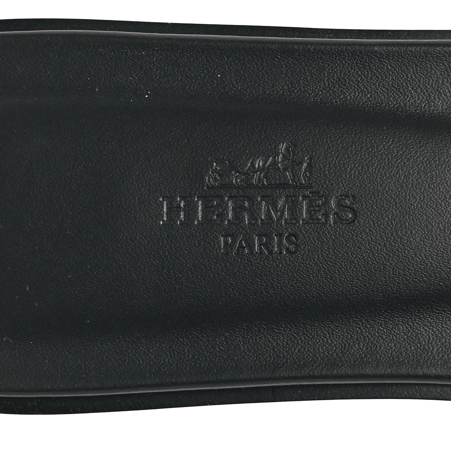 Hermes Calfskin Studded Oran Sandals 37.5 Black 8 of 10