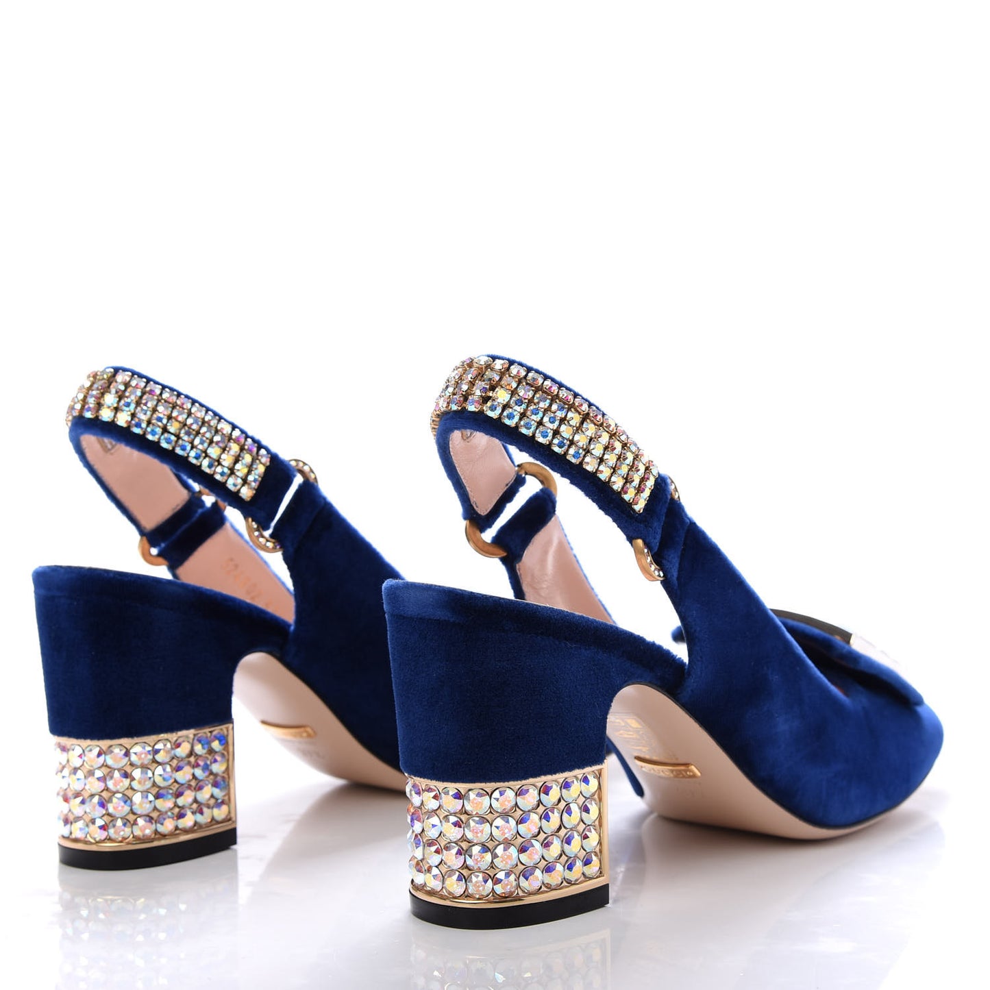 Velvet Crystal Square G Madelyn Slingbacks 37.5 Cobalt Blue