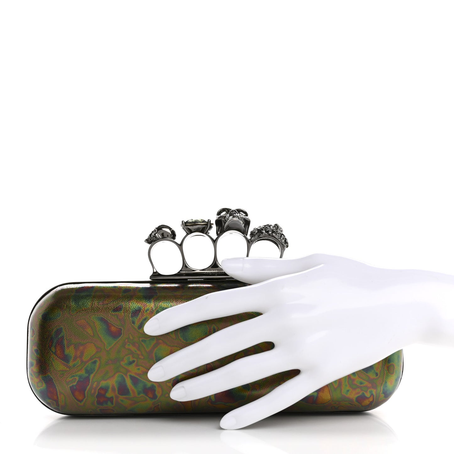 Lambskin Oil Slick Knuckle Box Multicolor