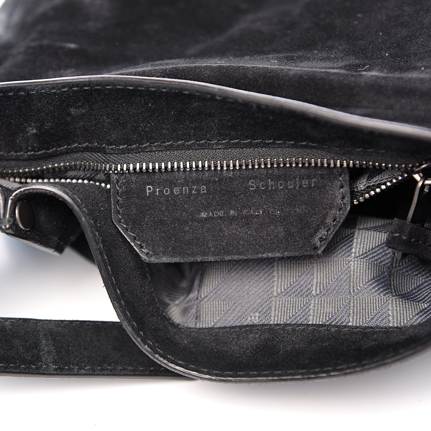 Proenza Schouler Suede PS1 Mini Pouch Messenger Bag Black 6 of 11