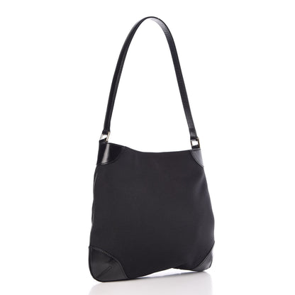 Gucci Canvas Signature Hobo Shoulder Bag Black 3 of 11