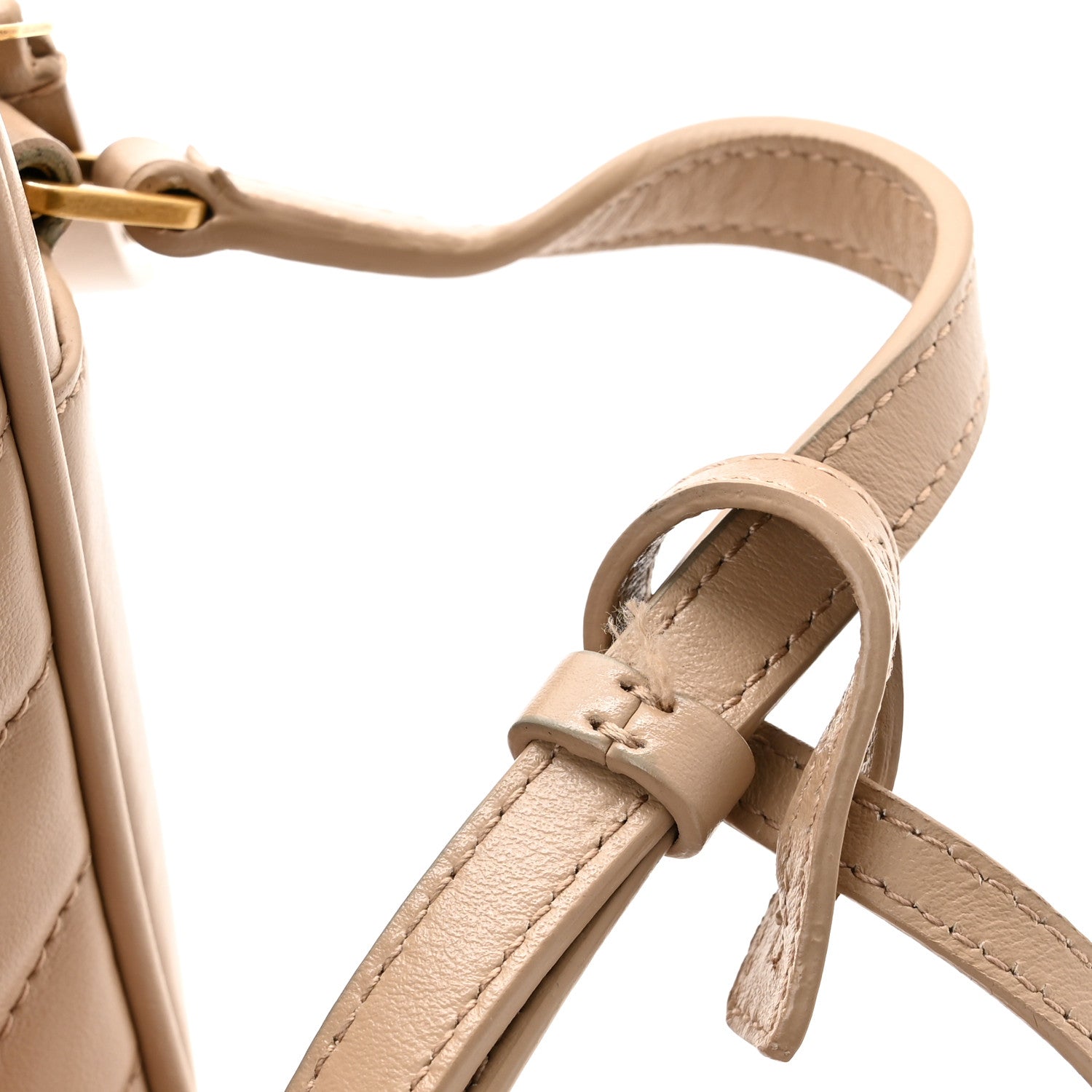 Saint Laurent Calfskin Matelasse Monogram Lou Camera Bag Dark Beige 11 of 11