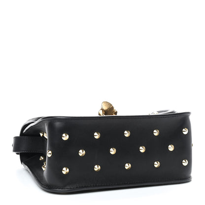 Alexander McQueen Calfskin Studded Small Padlock Crossbody Bag Black 3 of 8